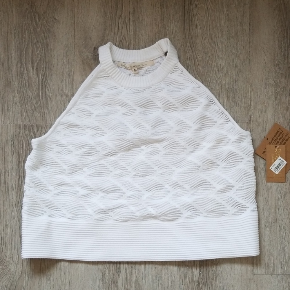 Rachel Roy White Crop Tank